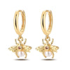 Silver Star Moon Bee Golden Earring For Women Sparkling Zircon Wedding Engagement Jewelry Gift - Image 13
