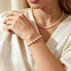 Gold Color Beads Freshwater Pearls Mixed Adjustable Stainless Steel Chain Bracelet Bangles For Women Elegant Jewelry - Image 5