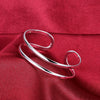Silver Big Bangles Bracelet Cute Charms for Women Lady Jewelry Adjustment Cuff Wedding - Image 14