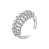 Openwork Zirconia Gold-Plated Brass Bangle/Ring: Uniquely Designed Women's Evening and Wedding Jewelry - Image 13