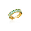 Thin Cubic Zirconia Stacking Ring in Gold-Tone Stainless Steel Adjustable - Image 18