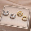 Round Cubic Zirconia Hoop Earrings in Gold-Tone or Silver-Tone - Image 16
