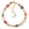 Multicolor Bead Bracelet with Square Spacer Details and Stone-Look Options - Image 15