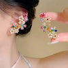 Romantic Colorful Zircon Flower Earrings For Women Girls Sweet Waterdrop Flower Earrings Party Jewelry Gifts - Image 3