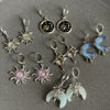 6 Pairs of Sun Moon Star Shake Ring Earrings Set Y2K Aesthetic Planet Pendant Women's Bohemian Universe Jewelry Earrings - Image 1