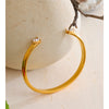 Stainless Steel Cubic Zirconia Cuff Bracelet Bangle Gift Pvd Plated Stylish Jewelry - Image 5