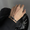 Men Bracelet Retro Black Zircon Star Chain Women Stainless Steel Punk Bracelets on Hand Unisex Jewelry Couple Accessories - Image 3
