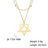 Him Heartagram Star Pendant Necklace Stainless Steel Heart Pentagonal Chain Necklace Women Couple Jewelry Wedding Gift - Image 9