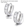 7Colors Cute Silver Square CZ Circles Small Loops Huggie Hoop Earrings For Women Jewelry Girls Aros Artes Orecchini - Image 5
