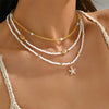Starfish and Shell Pendant Bead Choker Necklace - Image 10