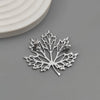 Creative maple leaf texture stainless steel brooch, and men's suit accessories, lapel pins, husband gifts - Image 6
