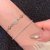 Zircon Snowflake Bracelets For Women Girls Crystal Flower Adjustable Chain Bracelet Wedding Jewelry Gifts - Image 3