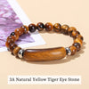 JD Stone Tiger Eye Amethyst Rectangle Bar Charm Bracelet Women Men Stone Powder Crystal Rough Chakra Jewelry - Image 22