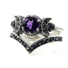 Three-Piece Star and Crescent Ring Set in Multiple Colors - Image 9