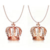 Crown Pendant Necklace on Long Sweater Chain - Image 7