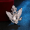 Vintage Angle Wing Double Eagle Badge Men's Retro Suit Coat Rhinestone Brooch Jewelry Metal Pins and Brooches for Women - Image 10