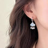 Korean Cute Cloud Hanging Earrings Blue Crystal Rain Cloud Drop Earring Aesthetic Kawaii Zircon Hoop Dangle Earrings Jewelry - Image 3