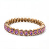 6x8mm Enamel Crystal Bracelets For Women Gold Color Zirconia Rhombus Bead Elastic Bangle - Image 23