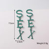 Green Color Hanging Earrings for Women Crystal Wedding Jewelry Imitation Pearl Drop Earrings Boucle Oreille - Image 32
