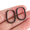 Stainless Steel Oval Hoop Earrings in Gold-Tone Silver-Tone Rose Gold-Tone and Black - Image 27