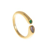 Month Birthstone Style Ring with Zircon Accents in Gold Tone or Silver Tone - Image 6
