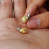 1Pair Vintage Two Tone Snail Stud Earrings Insect Earrings for Men Women Temperament Ear Jewelry Accessories Gifts - Image 3