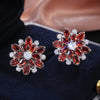 Cubic Zirconia Christmas Snowflake Stud Earrings for Women Shiny Crystal Flowers Earring Christmas Year Gifts - Image 10