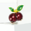 Rhinestone Pomegranate Brooches for Women Unisex Enamel Fruit Pins Office Party Friend Gifts Jewelry Accessories - Image 6