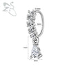 ZS 1PC Butterfly Leaf Moon Shape Nose Piercing Silver Color Septum Ring Stainless Steel Nose Clicker Cartilage Piercing 20G - Image 7