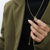 Irregular Cross Knotted Snake Chain Stainless Steel Y-Shaped Collarbone Pendant Long Necklace Holiday Gift - Image 4