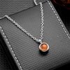 Stainless Steel Birthstone Pendant Necklace Cremation Ashes Jewelry with Colorful Gemstones, Keepsake Memorial for Human Ashes - Image 14