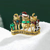 Classic Rhinestones Christmas Brooches for Women Unisex Enamels Pins Banquets Party Backpack Years Gifts Jewelry Accessories - Image 12