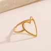 316L Stainless Steel Hollow Heart Ring for Women Western Style Open Ring Party Jewelry Gift - Image 7