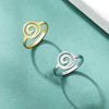 Spiral Swirl Circle Ring for Women Stainless Steel Minimalist Finger Ring Couple Jewelry Party Gift - Image 3