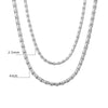 Watereproof Stainless Steel Bamboo Round Box Chain Necklace Cool Punk Hip-Hop Unisex Jewelry Gifts For Men Women - Image 3