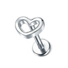 16G 316L Stainless Steel Labret Stud with Decorative Screw-Fit Top for Cartilage Piercings - Image 29