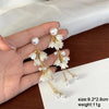 White Women's Dangle Earrings Blooming Flower Acrylic Enamel Butterfly Imitation Pearl Heart Hanging Earrings Elegant Brinc - Image 37