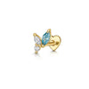 Silver Zircon Stud Earrings 1PC Eight pointed star Women Gold/Silver Heart Flat back piercing Jewelry Gift - Image 1