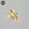 1PC Titanium Zircon Flower Rook Helix Stud Tragus Cartilage Earring Lobe Labret Piercing Jewelry 16G - Image 7
