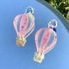 1 Pair of Colorful Reflective Cloud Air Balloon Earrings Made of Acrylic Splicing, And Simple Versatile Jewelry - Image 4
