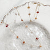 Pearl Bead Chain in Necklace or Bracelet Length with White Pink or Purple Accents - Image 4