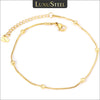 Vintage Ball Beads Charm Snake Chain Anklets Foot Bracelets Women Golden Plated Stainless Steel Summer Beach Jewelry - Image 1