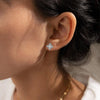 Opal Stone Witches Knot Stud Earrings Thai Silver Protection Amulet Earrings Jewelry for Women - Image 3