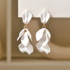 Light Matte Petal Tassel Earrings for Women Blue Drop Earring Personality All-match Jewelry Female - Image 7