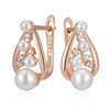 Unique Pearl English Earrings for Women Rose Gold Color Bridal Wedding Accessories Daily Jewelry - Image 6