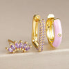 3PCS Circle Round Square Earrings Set For Women Stainless Steel Dripping Zircon Huggie Hoop Earring Piercing Jewelry - Image 9