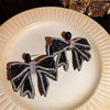 Korean Style Black Bowknot Dangle Earrings for Women Rhinestone Earrings Weddings Party Jewelry Accessories - Image 5