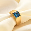 Big Square Cut Stone Signet Ring Large Colour Quartz Cocktail Ring For Women Men Jewelry Party Gifts - Image 4