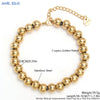 Stainless Steel Chain Beaded Bracelet Adjustable Silver Color Smooth Metal Ball Link Bracelets Women Men Jewelry Gift - Image 10