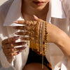 Star-Detail Chain Bracelet with Gold-Tone Finish - Image 16